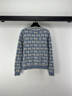 Chanel 2025 Bow And Double C Logo Cardigan Cashmere 329237