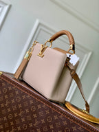 LV 2025 Capucines BB Bag Cream mix Arizona Beige Taurillon Leather 347423
