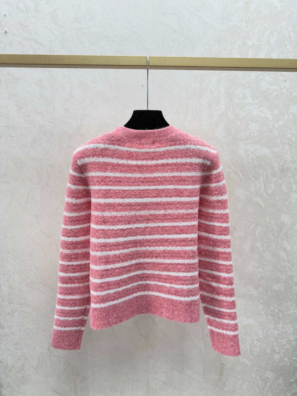 Chanel 2025 Striped Long Sleeve Sweater Wool 727133