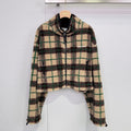 Miumiu 2025  Teddy Fleece Short Jacket Beige Mix Color Wool Polyester