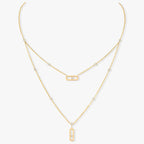 MOVE UNO 2 ROW DIAMOND NECKLACE