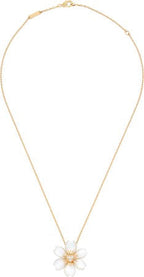 WHITE ROSE PEDANT NECKLACE