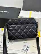 CC 22C Early Spring Crossbody Bags Black Lambskin