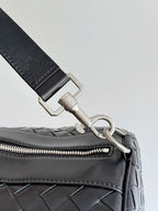 BV 25s  Bottega Veneta Duffel Bag Black Intrecciato leather