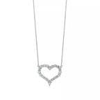 LARGE DIAMOND HEART NECKLACE