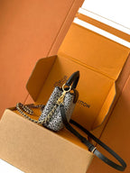 LV 25ss Capucines East-West 22cm Black Rhinestones & Crocodile leather GHW