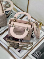 CD Sac Lady Dior Power Pink Lamskin