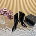 YSL Ankle Boots 90mm  Black Patent Leather