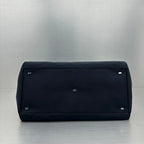 The Row Margaux 17 Inside Out Black Canvas & Leather