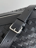 BV 25s  Bottega Veneta Duffel Bag Black Intrecciato leather