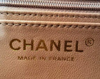 Medium Classic Flap Bag 23cm Light Beige Lambskin Gold Hardware