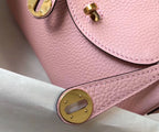 HM Mini Lindy 20cm Pink Clemence Leather