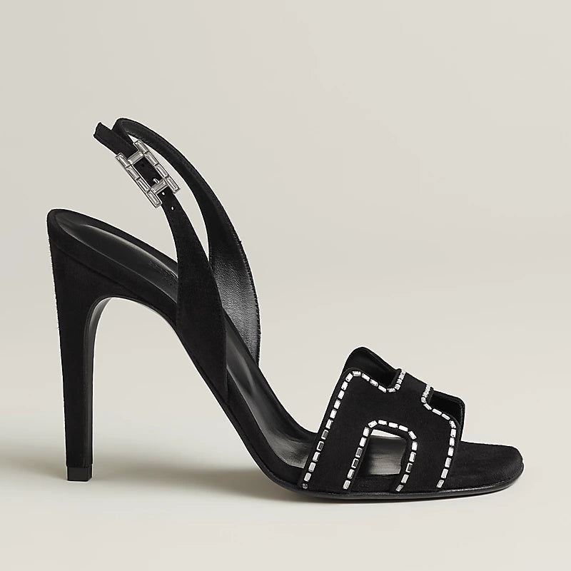 Holy 105 Sandal Black Suede Goatskin