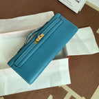 HM Kelly Cut 31cm Light Blue Swift Leather Ghw