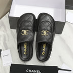 CC Dad Sandal Mule Quilted Calfskin