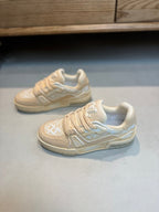 LV TRAINER MONOGRAM DENIM WHITE BEIGE SNEAKE