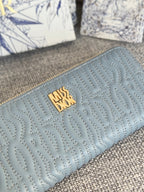 CD Miss Dior Freesia Zipper Wallet Lambskin GHW