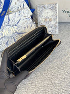 CD Miss Dior Freesia Zipper Wallet Lambskin GHW