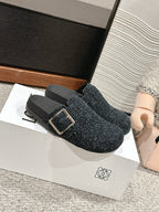 Loewe 25 Ease Buckle Mule Mutilcolor Suede