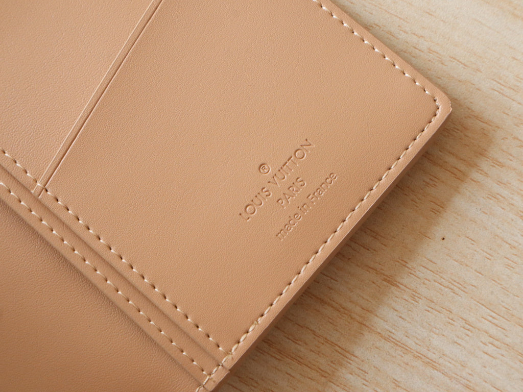 LV Brazza Wallet Monogram Grained Taurillon Cowhide