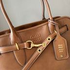 MiuMiu popular vintage tote bag 44cm sheepskin