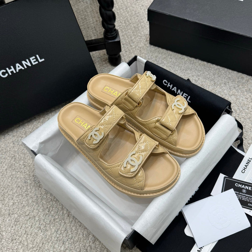 CC 25S Dad Sandal Mule Calfskin Mop Logo