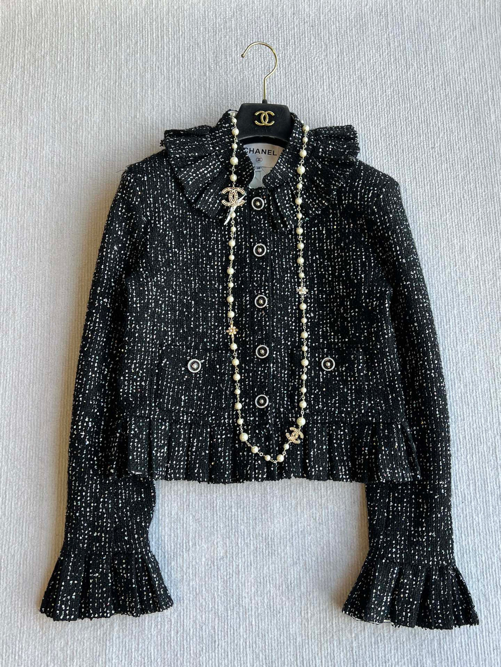 CC 25 Set Tweed Black Polyester Wool
