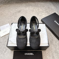 CC 25b Fall-Winter Mary Janes 15mm Black Mesh & Grosgrain 415777