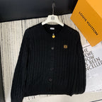 Loewe 2025 Knitted Embroidered Logo Button-Up Cardigan Wool 289130