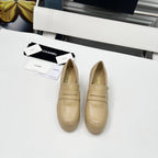 CC Platform Loafers 70mm Light Beige Sheepskin 459435
