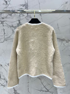 Chanel 2025 Double-breasted Round Neck Coat Wool 323090