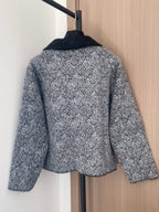 Chanel 2025 Two-tone Cardigan Beige and Gray Polyester Wool