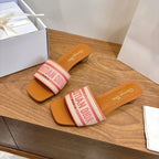 CD 26s embroidered Sandals Canvas Cowhide 685346