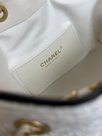 Chanel 2026 Hobo Bag 30cm White in Straw Weaving
