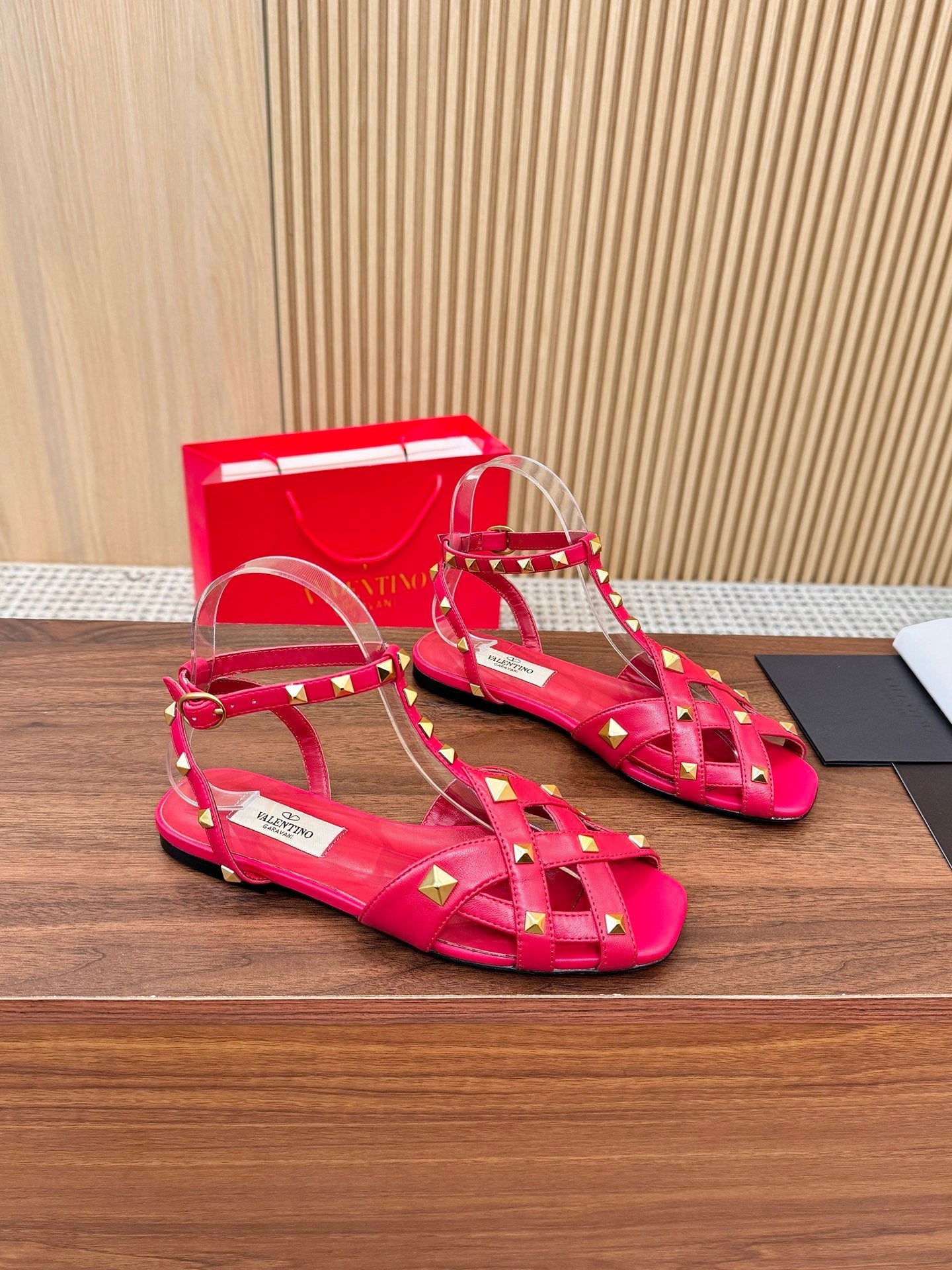 Valentino Open-to-the-Walk Sandals in Cowhide