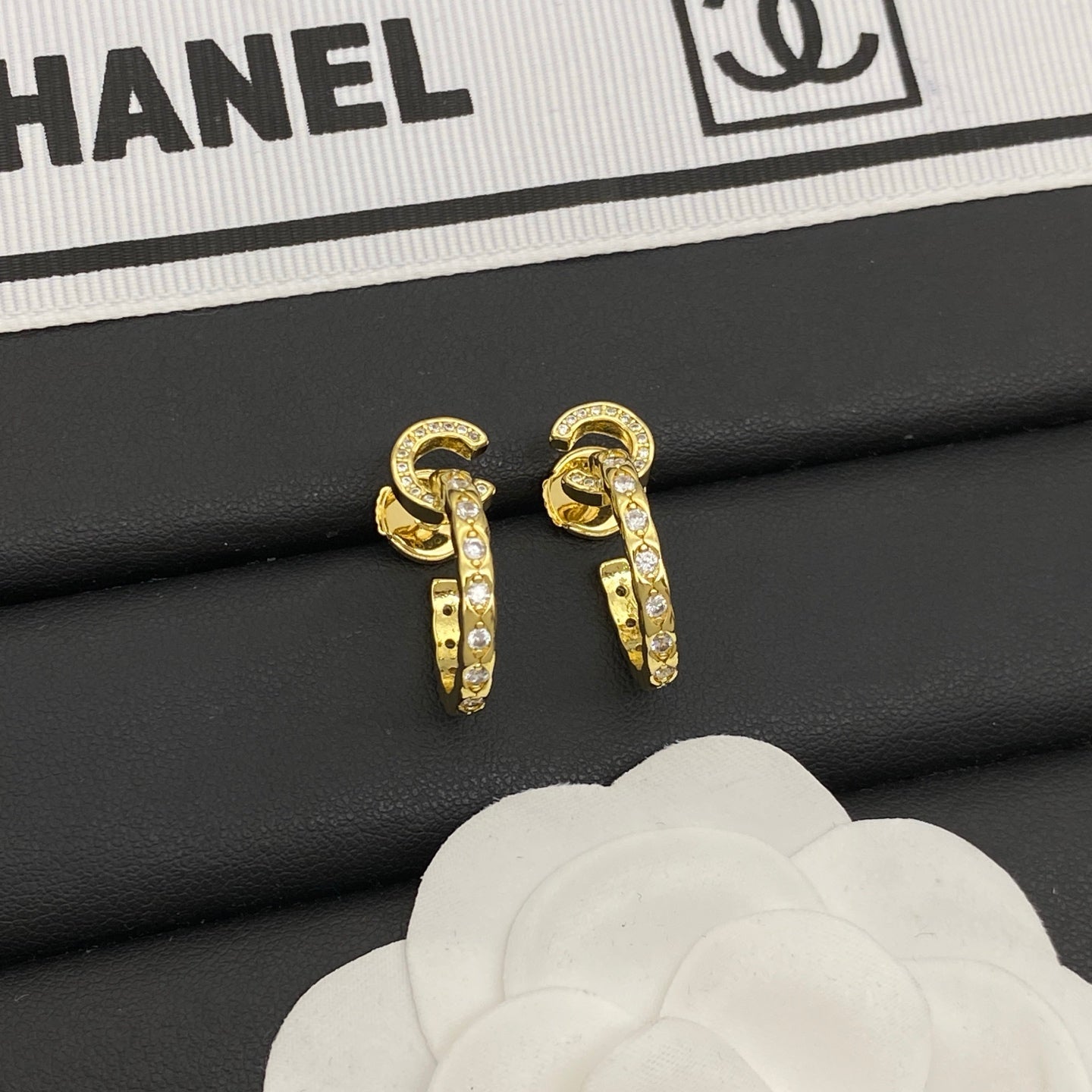 Chanel Coco Crush CC Hoop Earrings