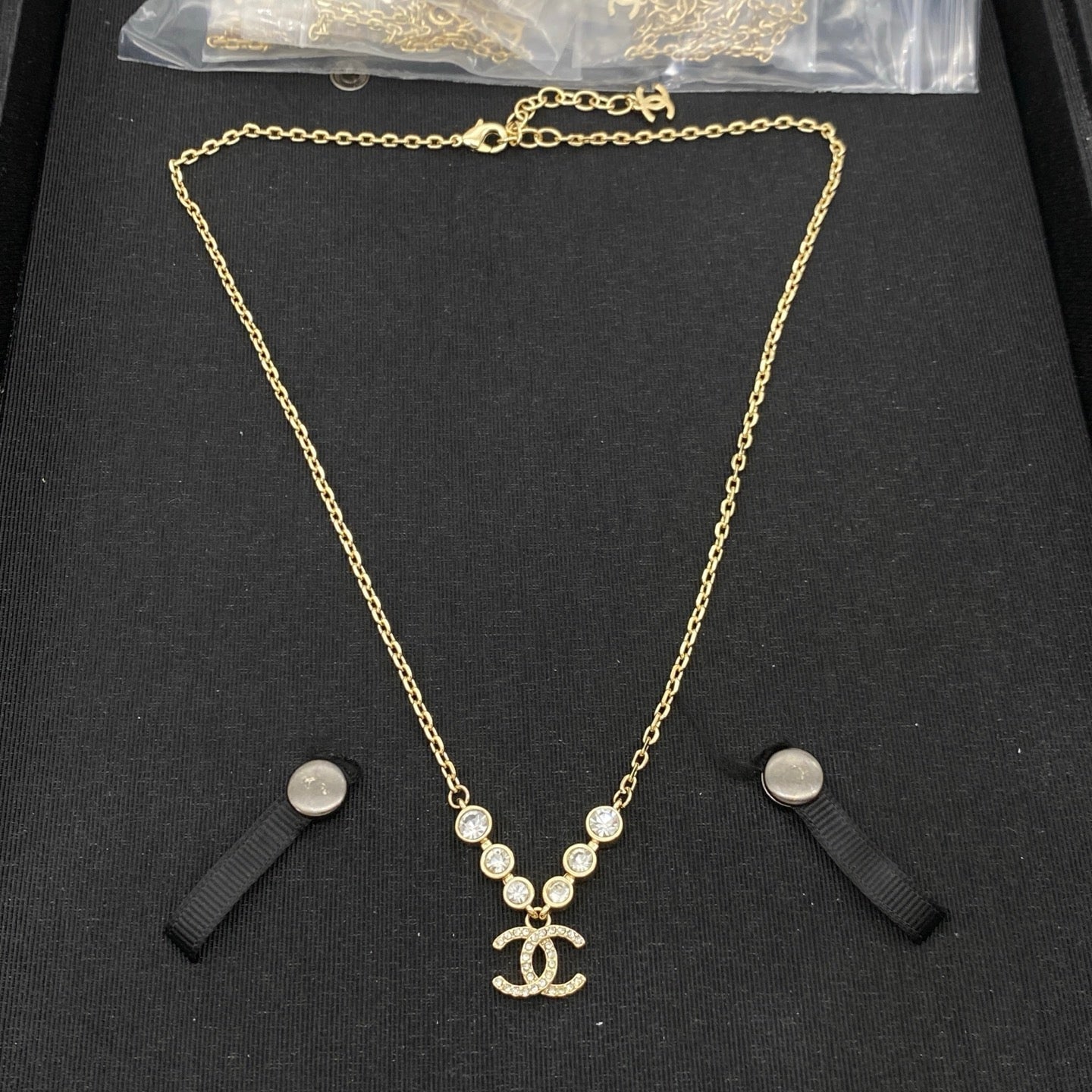 Chanel CC Pendant Gold-tone Necklace