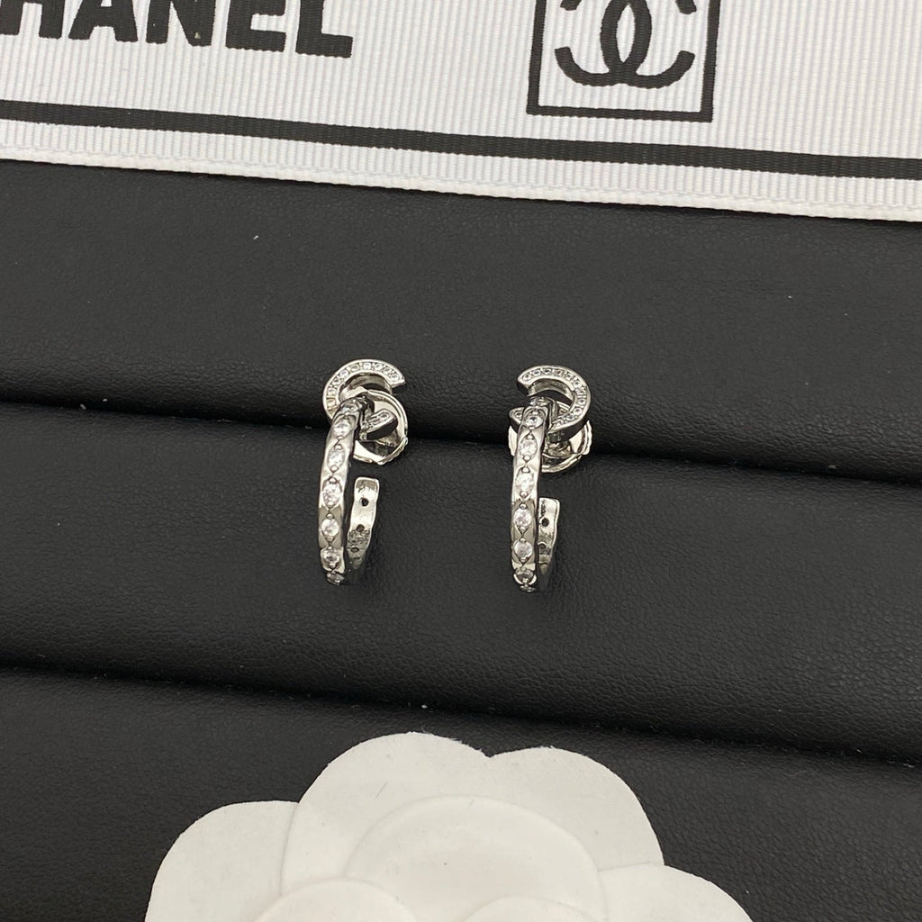 Chanel Coco Crush CC Hoop Earrings