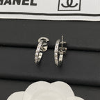 Chanel Coco Crush CC Hoop Earrings