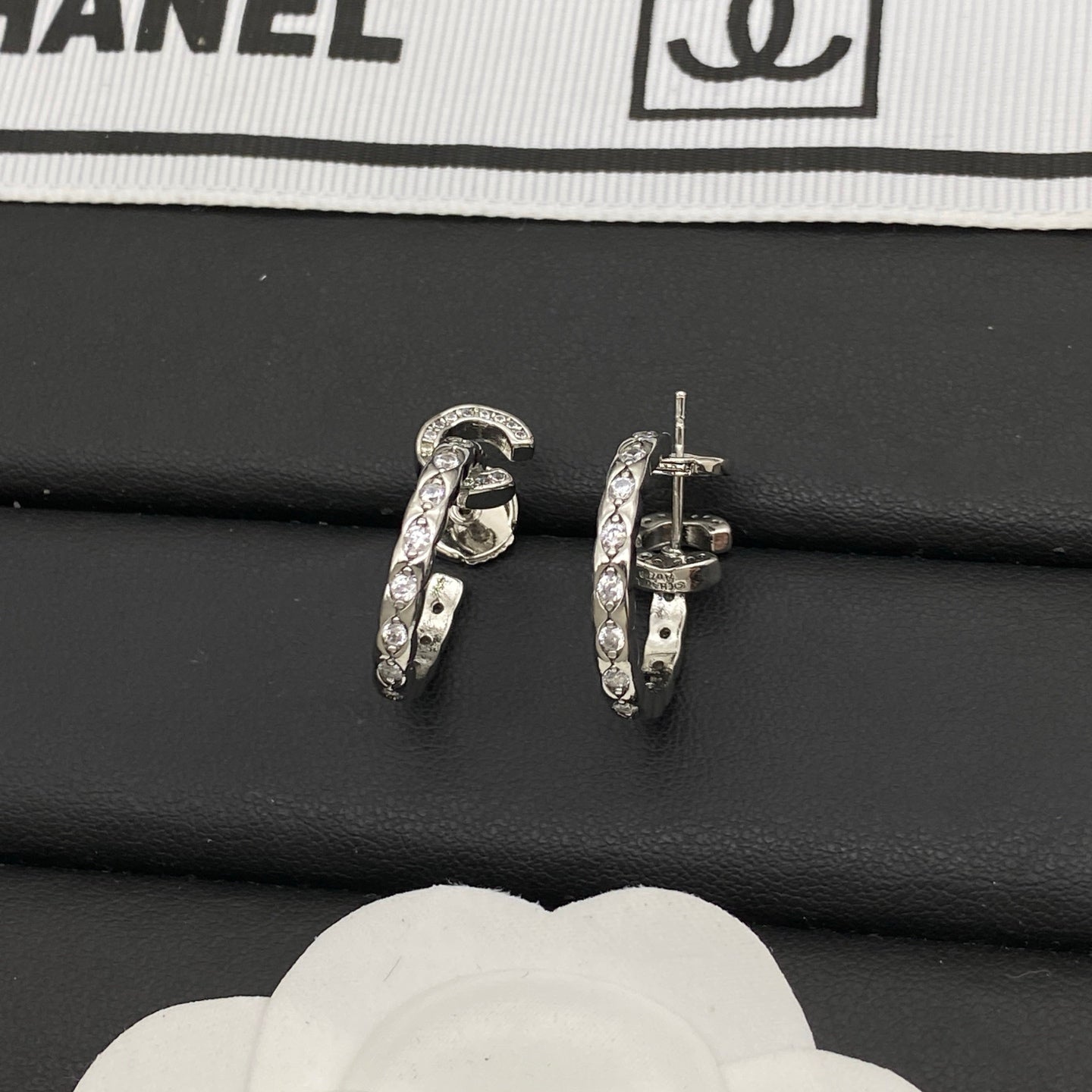 Chanel Coco Crush CC Hoop Earrings
