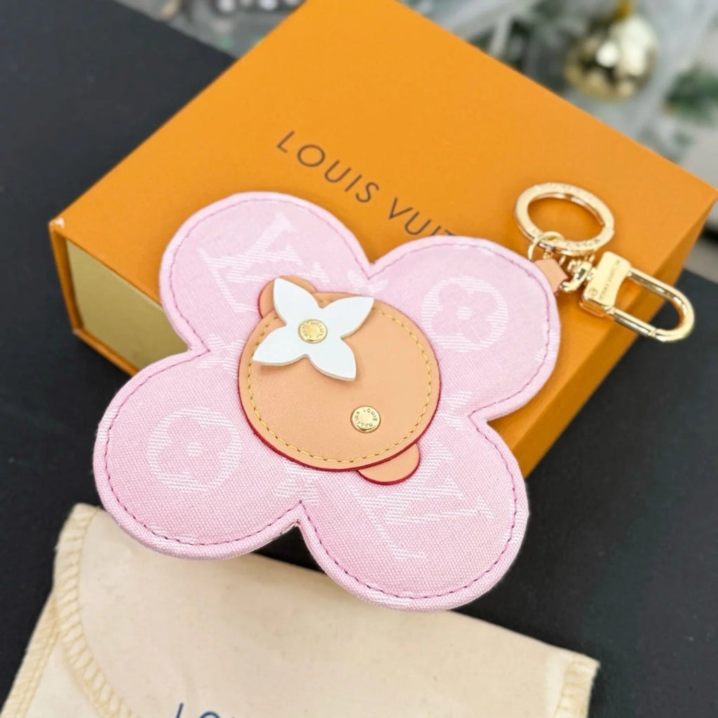 LV Vivienne Head Bag Charm in Monogram Pink Canvas