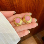 CC    Gold Pink Earrings