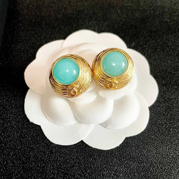 CC    Turquoise Gold Earrings