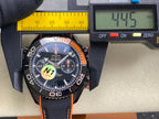 Omega Seamaster 46mm Black Dial Black Orange Rubber Strap