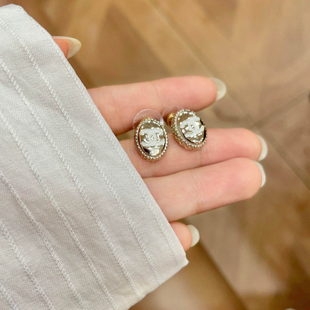 CC    Double C Gold Earrings