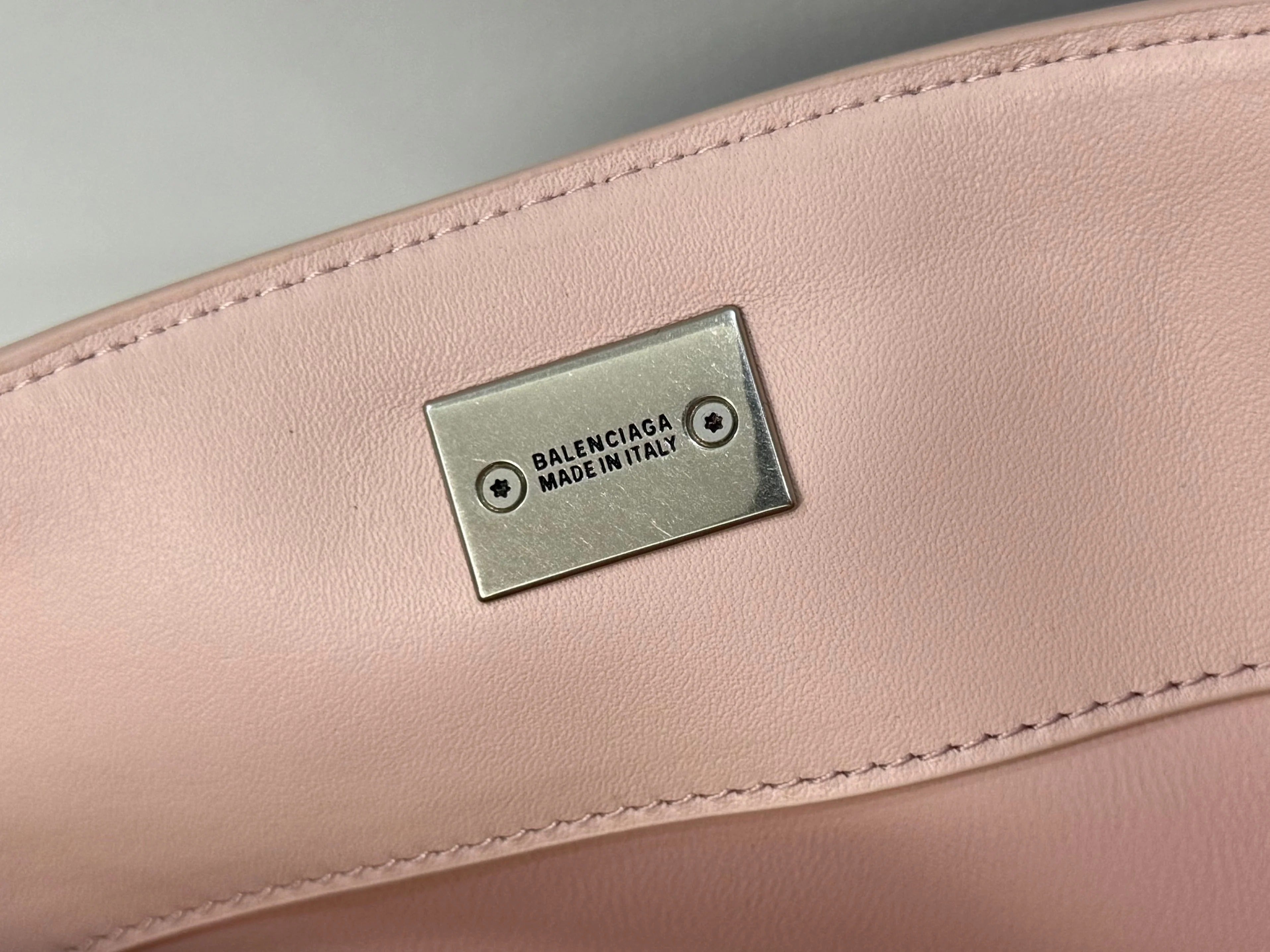 Balenciaga Small Bag 29 Light Pink Calfskin Sliver Hardware
