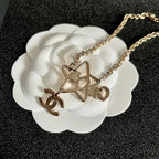 CC    Double C Star Gold Diamond Necklaces