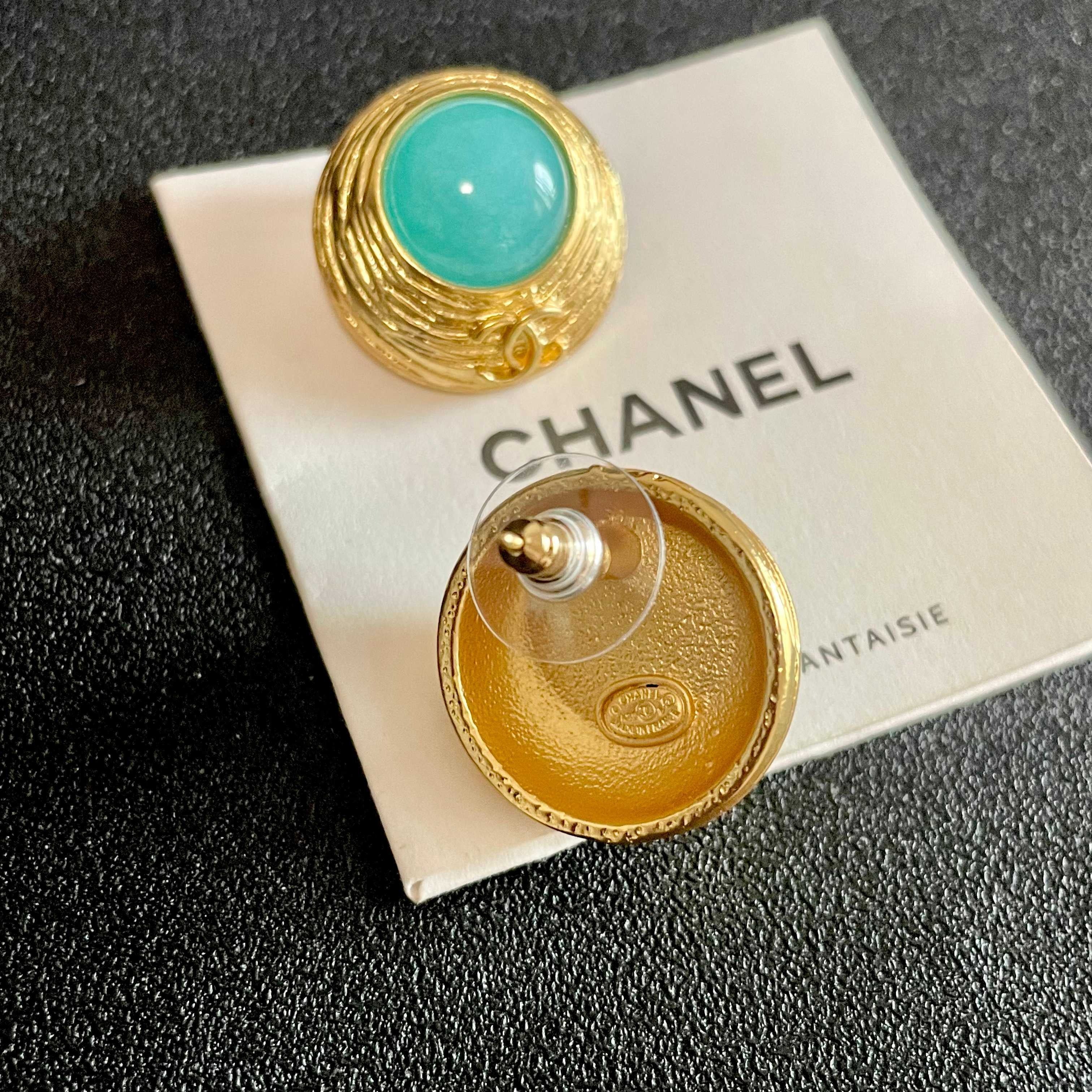 CC    Turquoise Gold Earrings