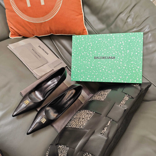 Balenciaga 26s Pump 85 Black Sheepskin 681211
