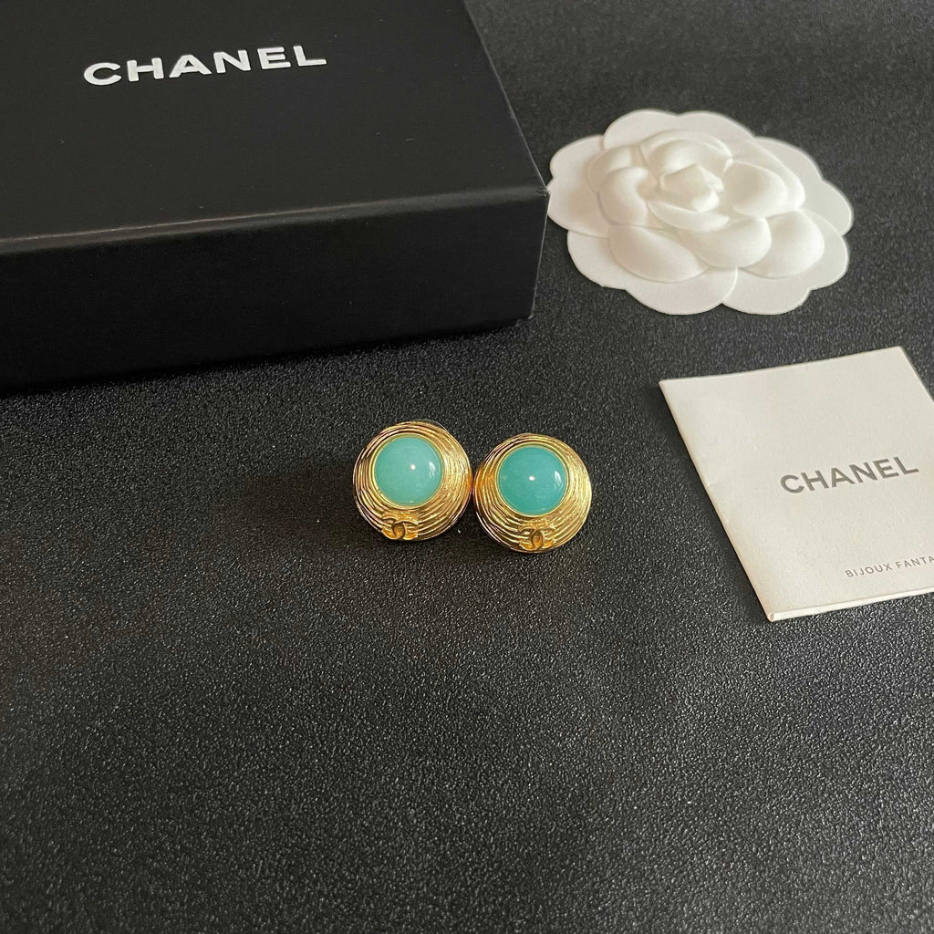 CC    Turquoise Gold Earrings